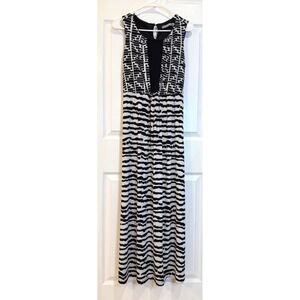 My Collection‎ Black White Abstract Print Sleeveless Jumpsuit
